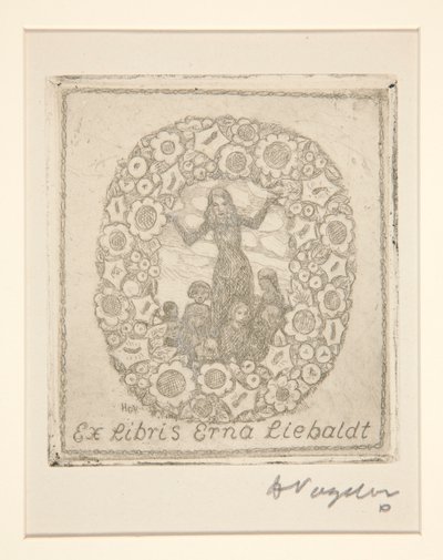 Ex Libris Erna Liebaldt da Heinrich Vogeler
