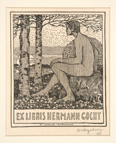 Ex Libris Hermann Gocht da Heinrich Vogeler