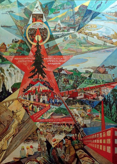 Pannello di agitazione di Carelia e Murmansk, 1926 da Heinrich Vogeler