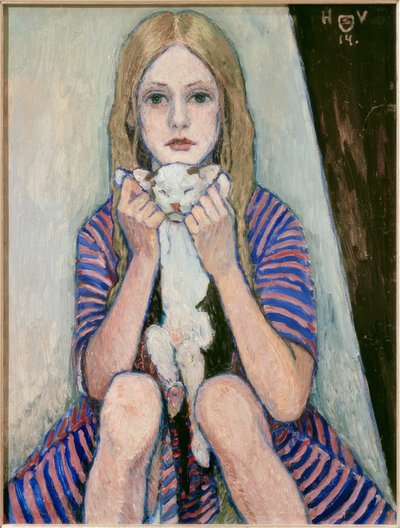 Bambino con gatto da Heinrich Vogeler