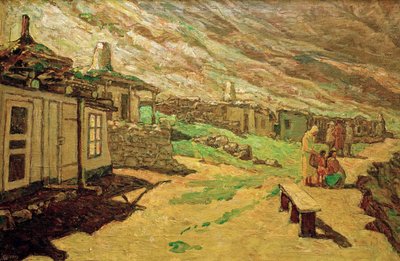 Vecchio villaggio nel Caucaso, 1940 da Heinrich Vogeler