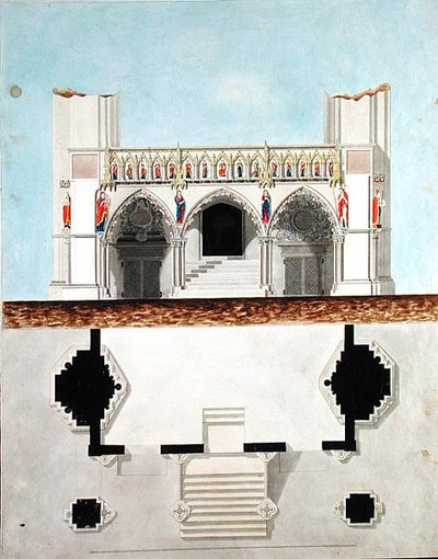 Schermo del coro della Cattedrale di Amburgo, 1805 da Heinrich Wilhelm Julius Koch