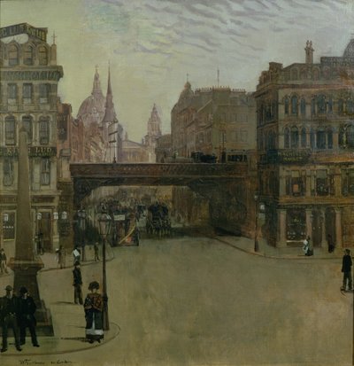 Ludgate Hill, 1884 da Heinrich Wilhelm Truebner