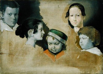 I cinque figli maggiori del pittore Julius Schnorr von Carolsfield (1794-1872), c.1839-40 da Heinrich Wilhelm Truebner