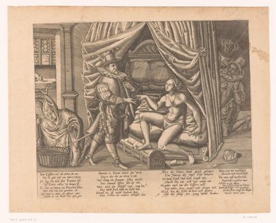 Allegoria di un uomo che chiude una donna in una cintura di castità da Heinrich Wirich