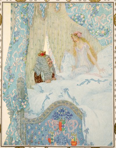 La principessa sul pisello, da Tales by Hans Christian Andersen, pub. 1911 da Heinrich and Urban Lefler