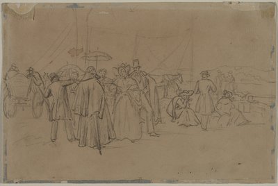 Passeggeri per il Battello del Reno (recto) da Heinrich von Mayr