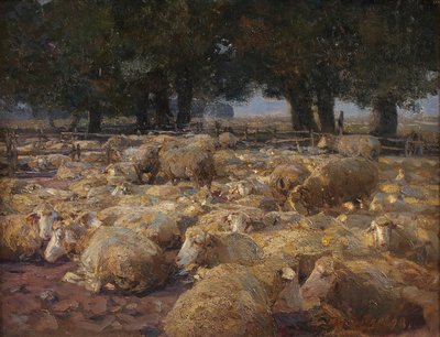 Parco delle pecore (brughiera) da Heinrich von Zügel