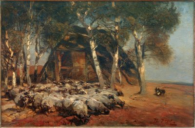 Gregge di pecore al Koben da Heinrich von Zügel