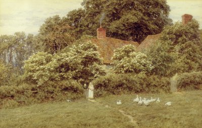 Un cottage a Farringford, Isola di Wight da Helen Allingham