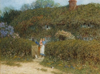 Un cottage a Freshwater, Isola di Wight da Helen Allingham