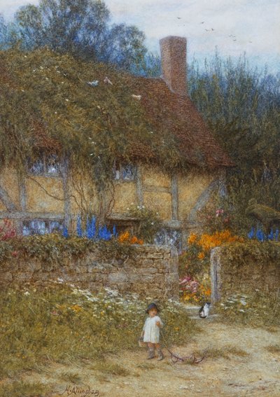 Cottage vicino a Godalming, Surrey da Helen Allingham