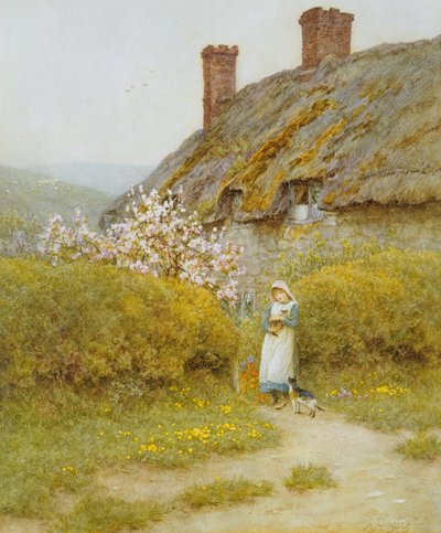 Un cottage del Dorsetshire da Helen Allingham