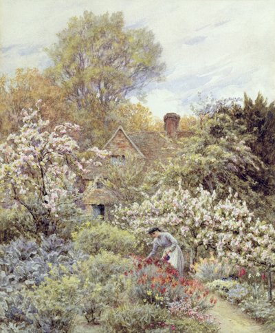 Un giardino in primavera da Helen Allingham