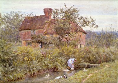 Un vecchio cottage del Surrey da Helen Allingham