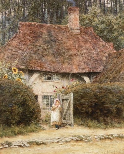 Al cancello del cottage da Helen Allingham
