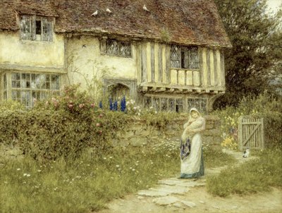 Accanto al vecchio cancello della chiesa, Smarden, Kent da Helen Allingham