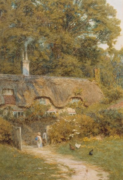 Cottage a Farringford, Isola di Wight da Helen Allingham