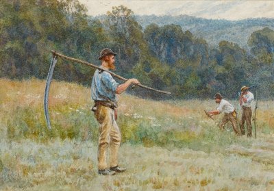 Taglio del fieno nelle colline del Surrey da Helen Allingham