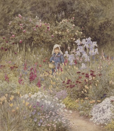 Minna, illustrazione per Happy England di Marcus Huish, pub. da A & C Black, 1904 da Helen Allingham