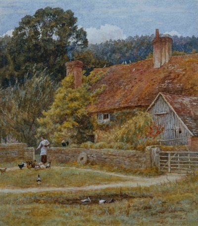 Fattoria Netley, Shere, Surrey da Helen Allingham