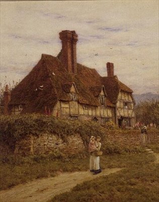 Vecchio cottage del Surrey da Helen Allingham