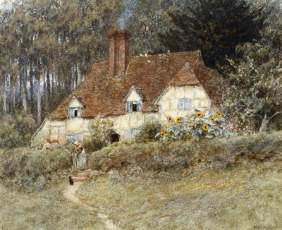 Vecchio cottage del Surrey da Helen Allingham