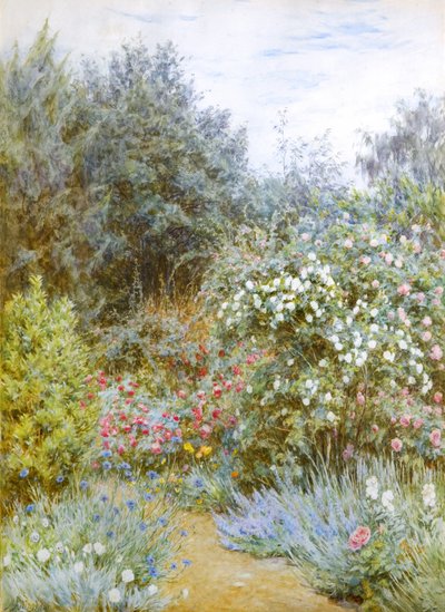 Rose nel giardino di Gertrude Jekyll, Munstead Wood, Surrey da Helen Allingham