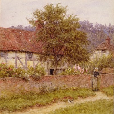 Il gattino randagio, c.1891 da Helen Allingham