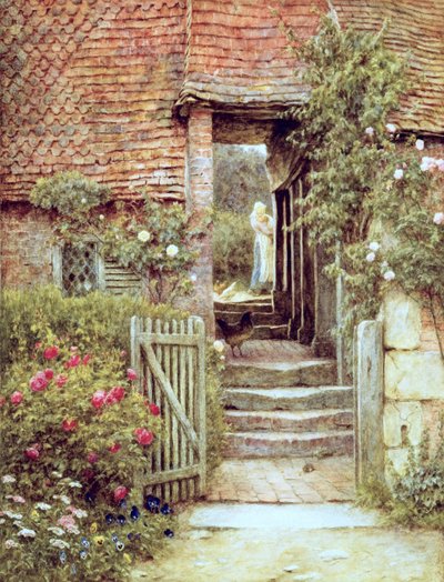 Sotto la vecchia malteria, Hambledon, Surrey da Helen Allingham