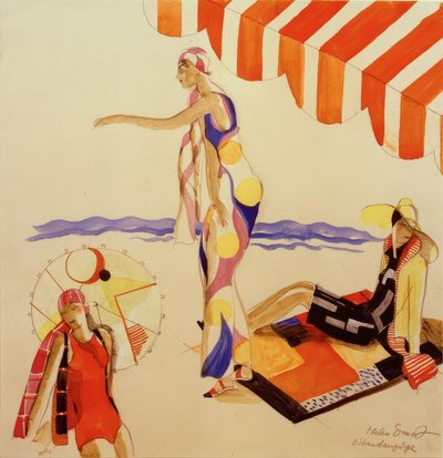 Abbigliamento da spiaggia intorno al 1928 da Helen Ernst