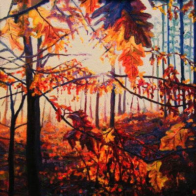Bosco di rame, 2009 (olio su tela) da Helen White
