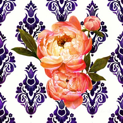Peonia su Delft, 2021 da Helen White