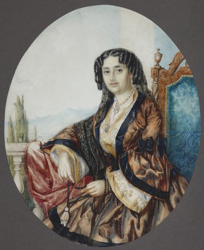 Ritratto della Principessa Nino Aleksandrovna Griboyedova nata Chavchavadze da Helene Franken