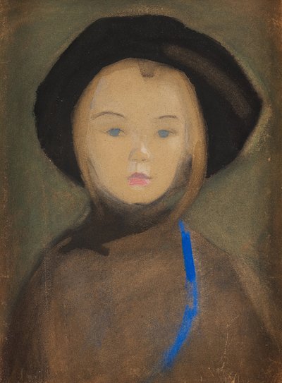 Ragazza con nastro blu da Helene Schjerfbeck