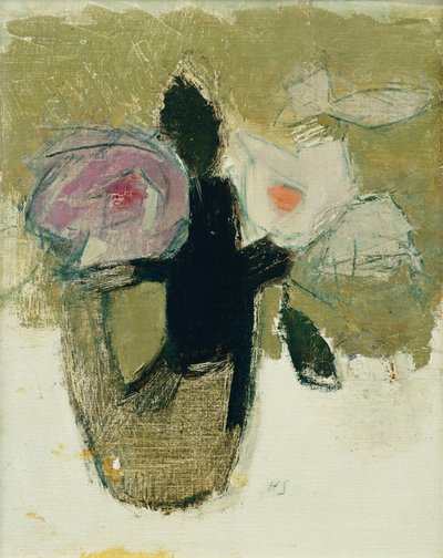 Rose rosse in un vaso da Helene Schjerfbeck