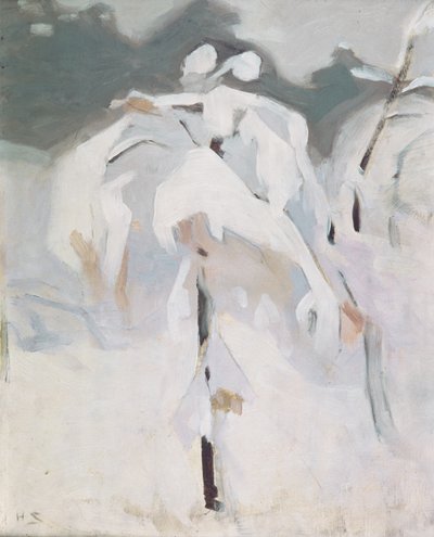 Betulla coperta di neve, c.1913 da Helene Schjerfbeck