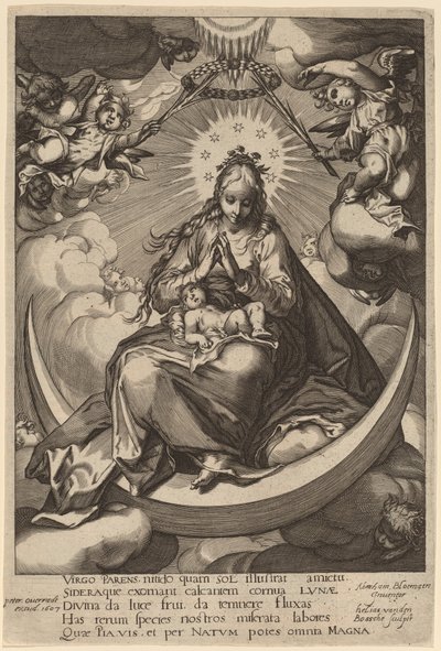 La Vergine e il Bambino sulla mezzaluna da Helias van den Bossche after Abraham Bloemaert