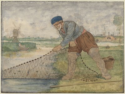 Pescatore che tira la rete da Hendrick Avercamp
