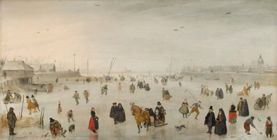 Una scena sul ghiaccio, c. 1625 da Hendrick Avercamp