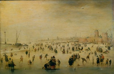 Scena di pattinaggio da Hendrick Avercamp