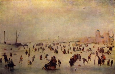 Scena di pattinaggio da Hendrick Avercamp