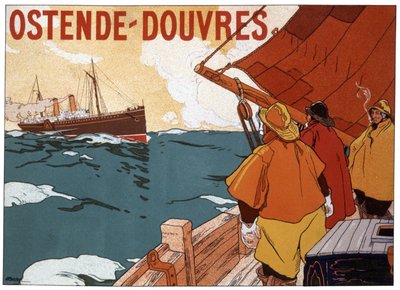 Traghetto tra Ostenda e Dover, ca 1900 da Hendrick Cassiers