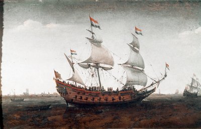 Nave olandese in mare aperto da Hendrick Cornelisz. Vroom