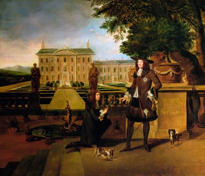 John Rose, il Giardiniere del Re, presenta un ananas a Carlo II, XVII secolo da Hendrick Danckerts