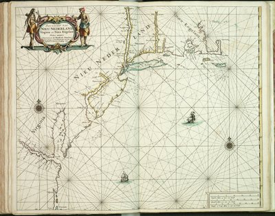Carta di New Holland, Virginia e New England da Hendrick Doncker