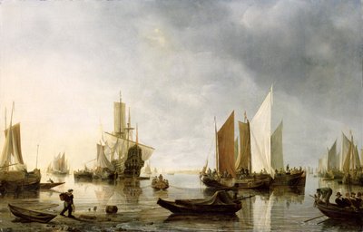 Porto con navi ancorate, 1655-60 da Hendrick Dubbels