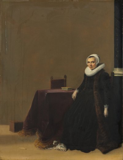 Ritratto di una donna con un cane, c.1635 da Hendrick Gerritsz Pot