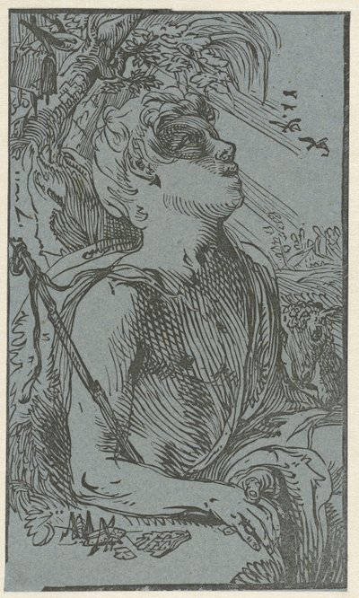 San Giovanni Battista nel deserto da Hendrick Goltzius (attributed to)