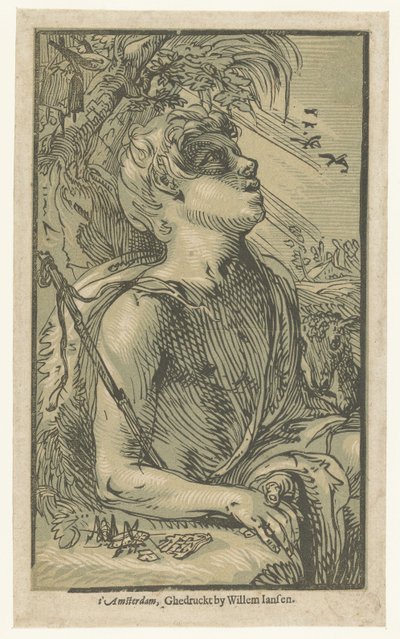 Giovanni Battista nel deserto da Hendrick Goltzius (attributed to)